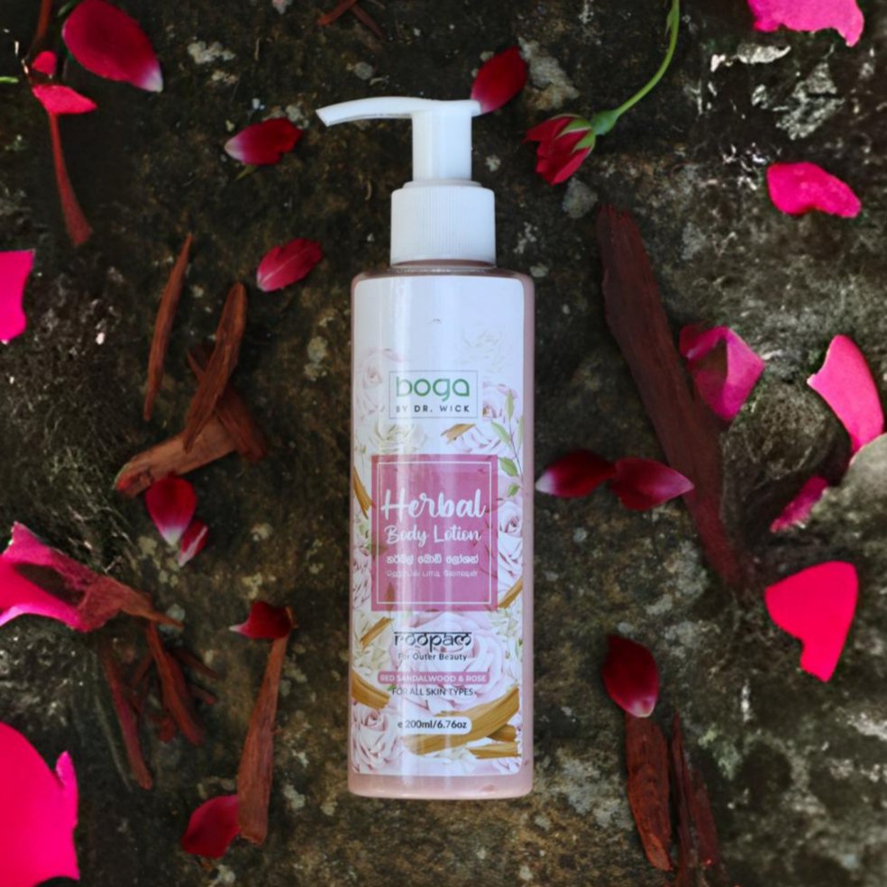 Boga By Dr.Wick Red Sandlwood & Rose Herbal Lotion For Day and Night